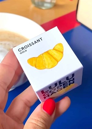 Croissant ørering Forgyldt Lulu Copenhagen 