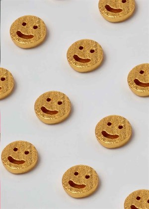 Smiley ørering Forgyldt Lulu Copenhagen