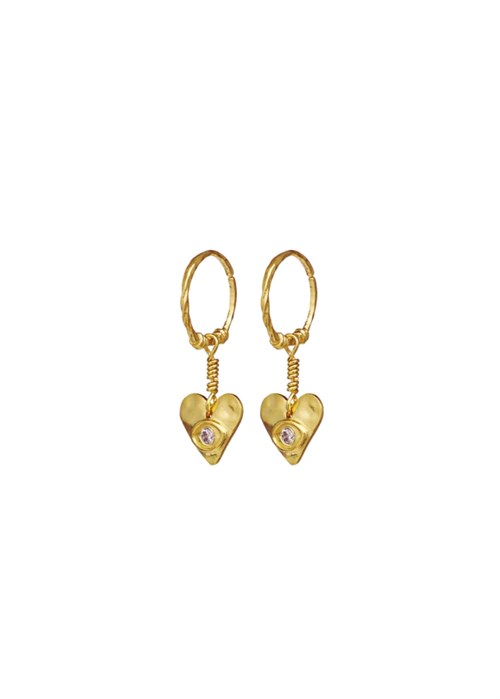 Hestia earring Forgyldt Maanesten 
