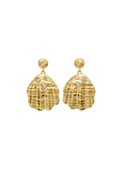 Palma earring Forgyldt Maanesten