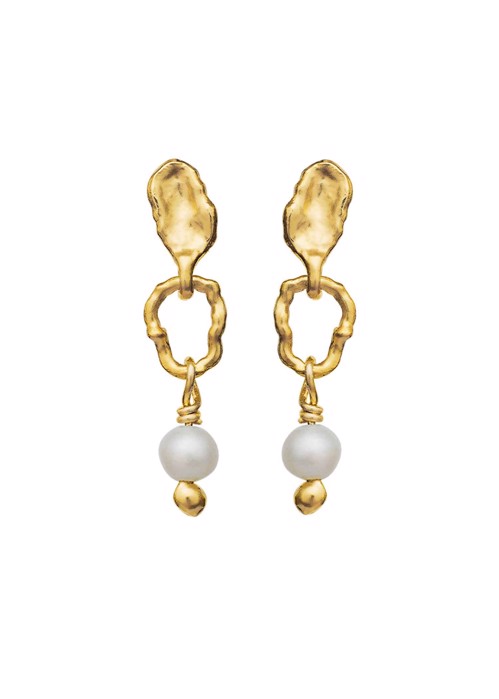 Seraphine earrings Forgyldt Maanesten 