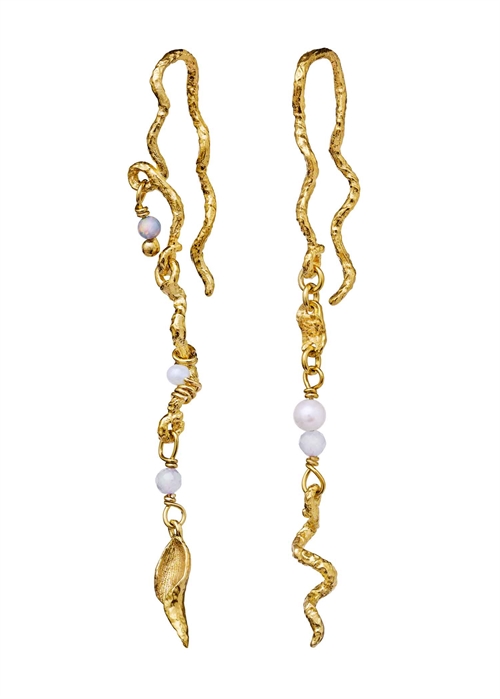 Elisa earrings Forgyldt Maanesten