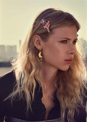 Esta earring Forgyldt Maanesten