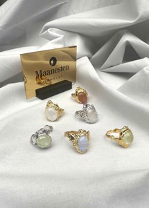 Gudinde ring Moonstone Forgyldt Maanesten