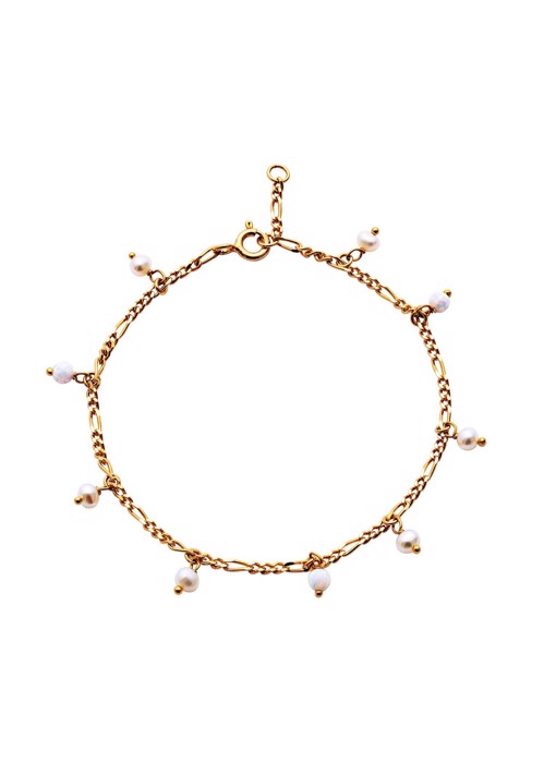 Lula white bracelet Gold Maanesten 