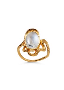 Siren ring Forgyldt Maanesten