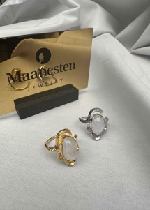 Siren ring Forgyldt Maanesten