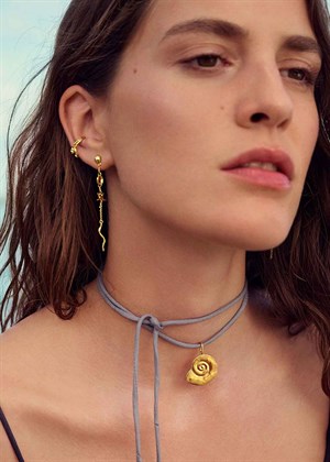 Ursula choker Forgyldt Maanesten 