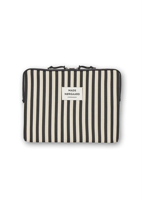 Knit stripe computer sleeve small New Black/White Mads Nørgaard 