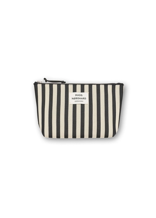 Knit stripe hof Make-up bag New Black/White Mads Nørgaard 