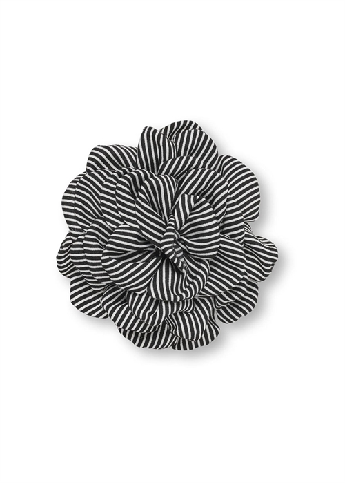 MN rose Brooch Stripe Black/White Mads Nørgaard 