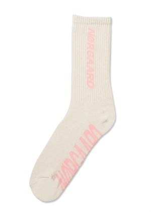 Logo Step sock Pastel Rosa Mads Nørgaard 