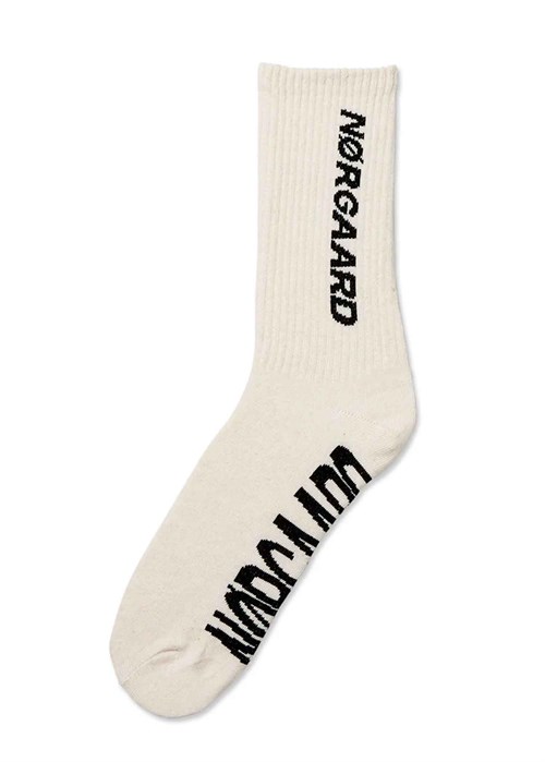 Logo Step sock Black Mads Nørgaard 