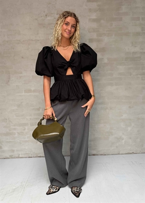 Marie puff sleeve bubble bluse Sort ROTATE By Birger Chrisensen 