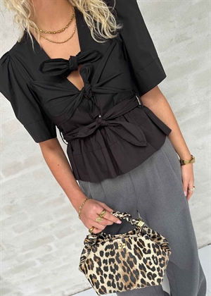 Marie puff sleeve bubble bluse Sort ROTATE By Birger Chrisensen 