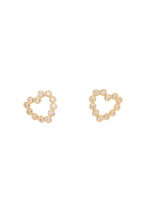 Mina petite crystal studs Forgyldt Pico 