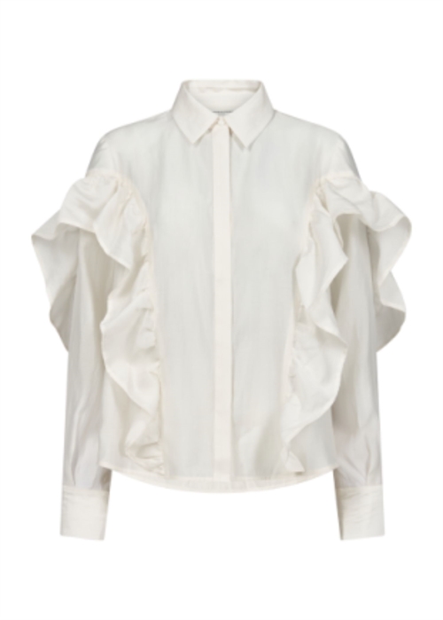 Molly skjorte with frill Jet Stream Copenhagen Muse 