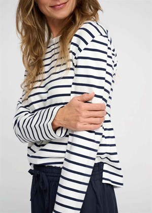 Blessed stripe bluse Ecru/Navy Moshi Moshi 