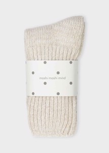 Boyfriend socks Oatmeal Melange Moshi Moshi 