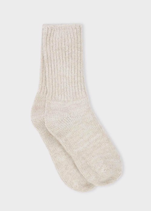 Boyfriend socks Oatmeal Melange Moshi Moshi 