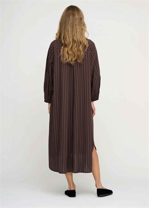 Lauren stripe skjorte kjole Brown/Black Moshi Moshi 