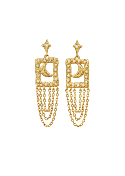 Barbra earrings Forgyldt Maanesten