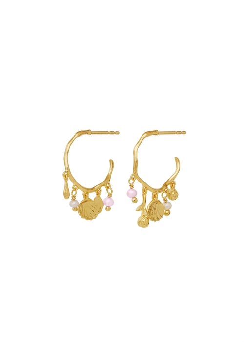 Eve earrings Forgyldt Maanesten 