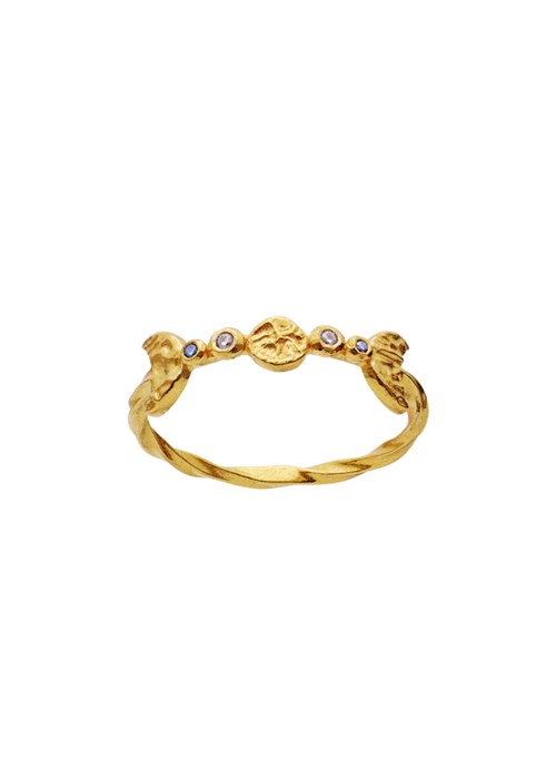 Lucilia ring Forgyldt Maanesten