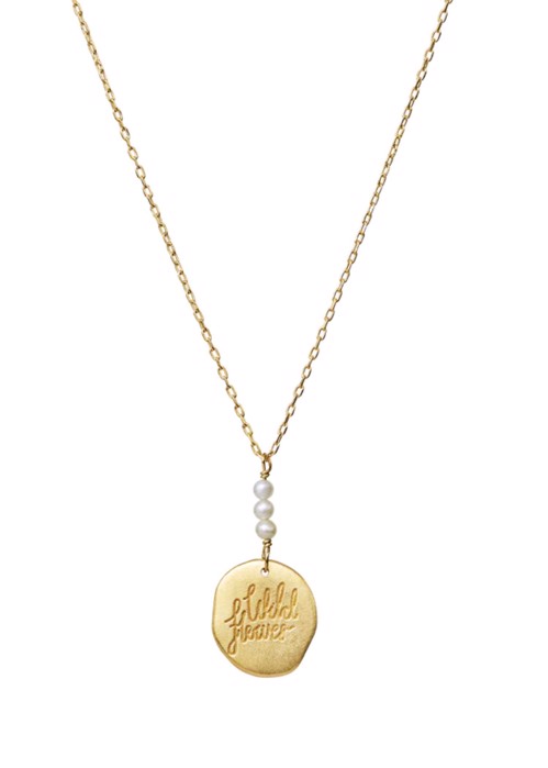 Mille necklace Forgyldt Maanesten 