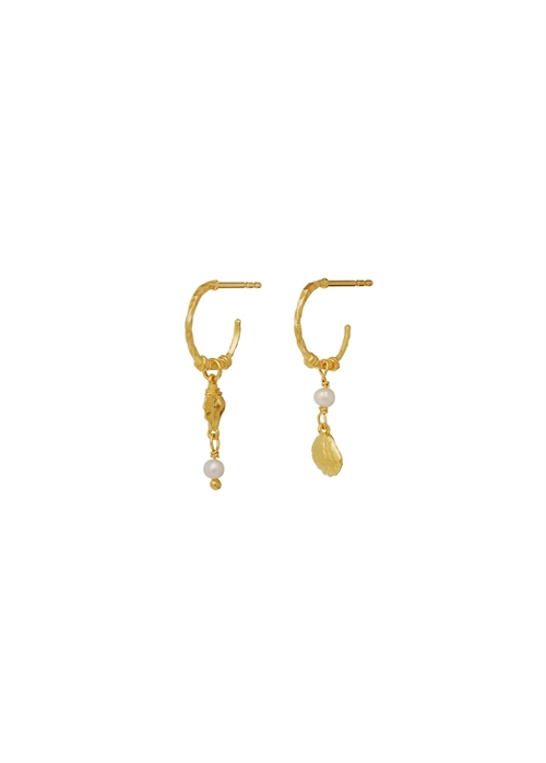 Ophelia earrings Forgyldt Maanesten 