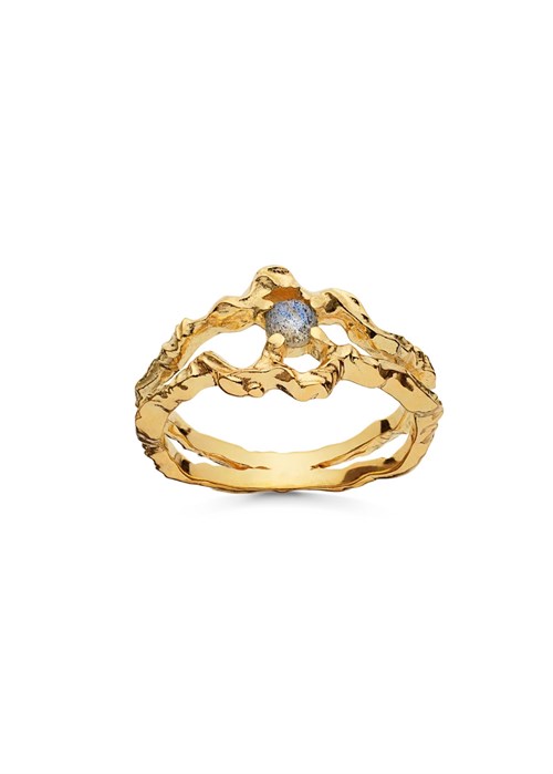 Shelly ring Forgyldt Maanesten