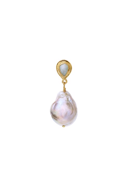 Teddy single earring Forgyldt Maanesten 