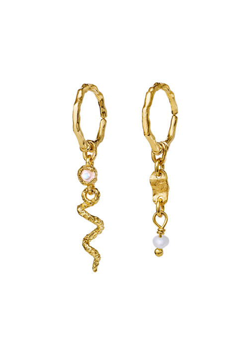 Evelyn earrings Forgyldt Maanesten 