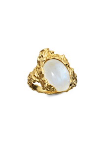 Gudinde ring Moonstone Forgyldt Maanesten