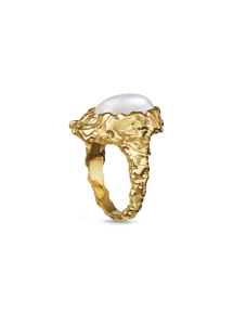 Gudinde ring Moonstone Forgyldt Maanesten