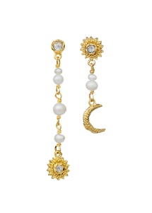 Sunniva earrings Forgyldt Maanesten