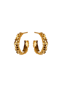 Aio medium earrings Forgyldt Maanesten
