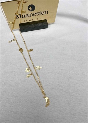 Cresida necklace Gold Maanesten 