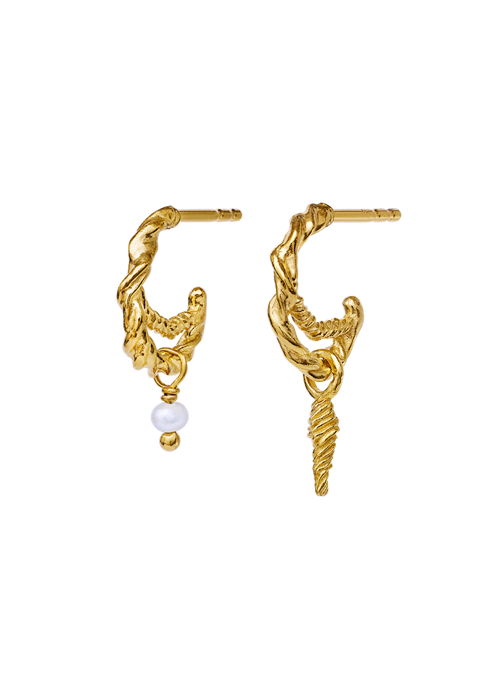 Duo earrings Guld Maanesten