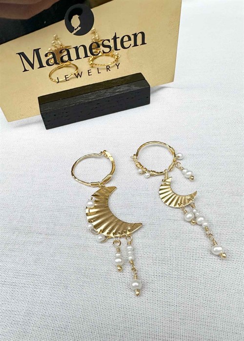 Esta earring Forgyldt Maanesten