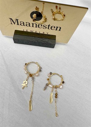 Lyra earring Gold Maanesten