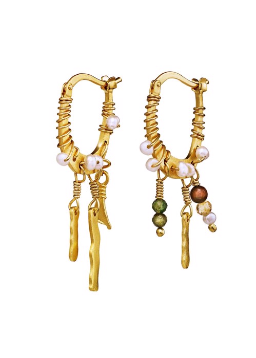 Ruth earrings Gold Maanesten