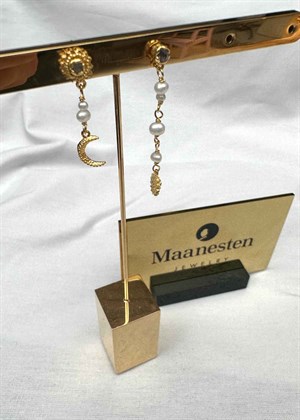 Sunniva earrings Forgyldt Maanesten