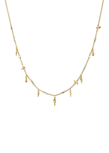 Toutsi necklace Forgyldt Maanesten