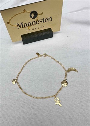 Tullia bracelet Forgyldt Maanesten