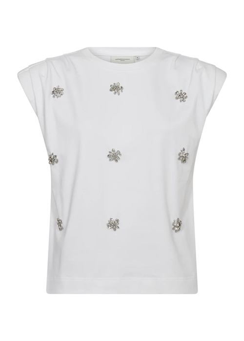 Muse tee with shoulder pads Bright White Copenhagen Muse 