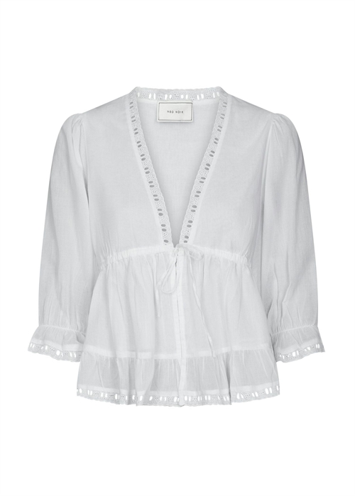 Adelia s voile bluse Hvid Neo Noir 