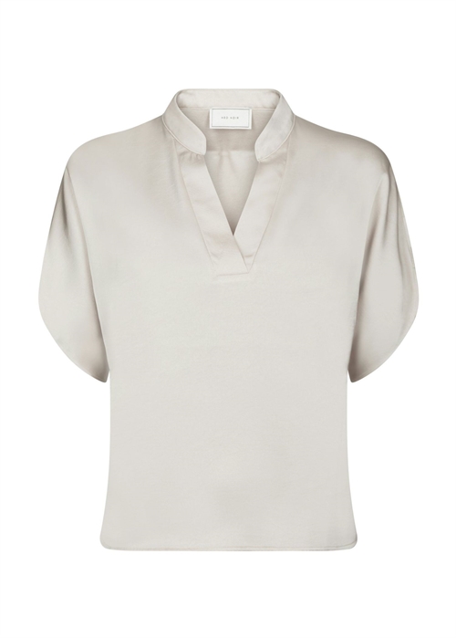 Anelle heavy sateen bluse Pearl Neo Noir 