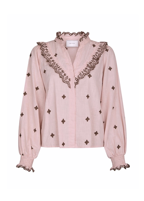 Degas bluse Dusty Rose/Brown Neo Noir 