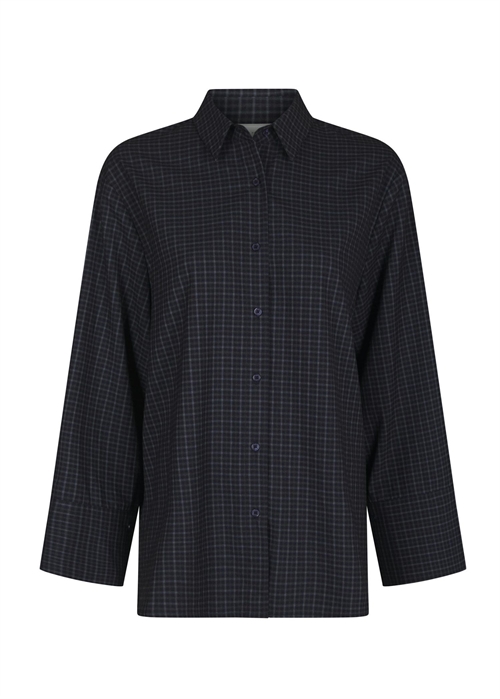 Dita check skjorte Dark Blue Neo Noir